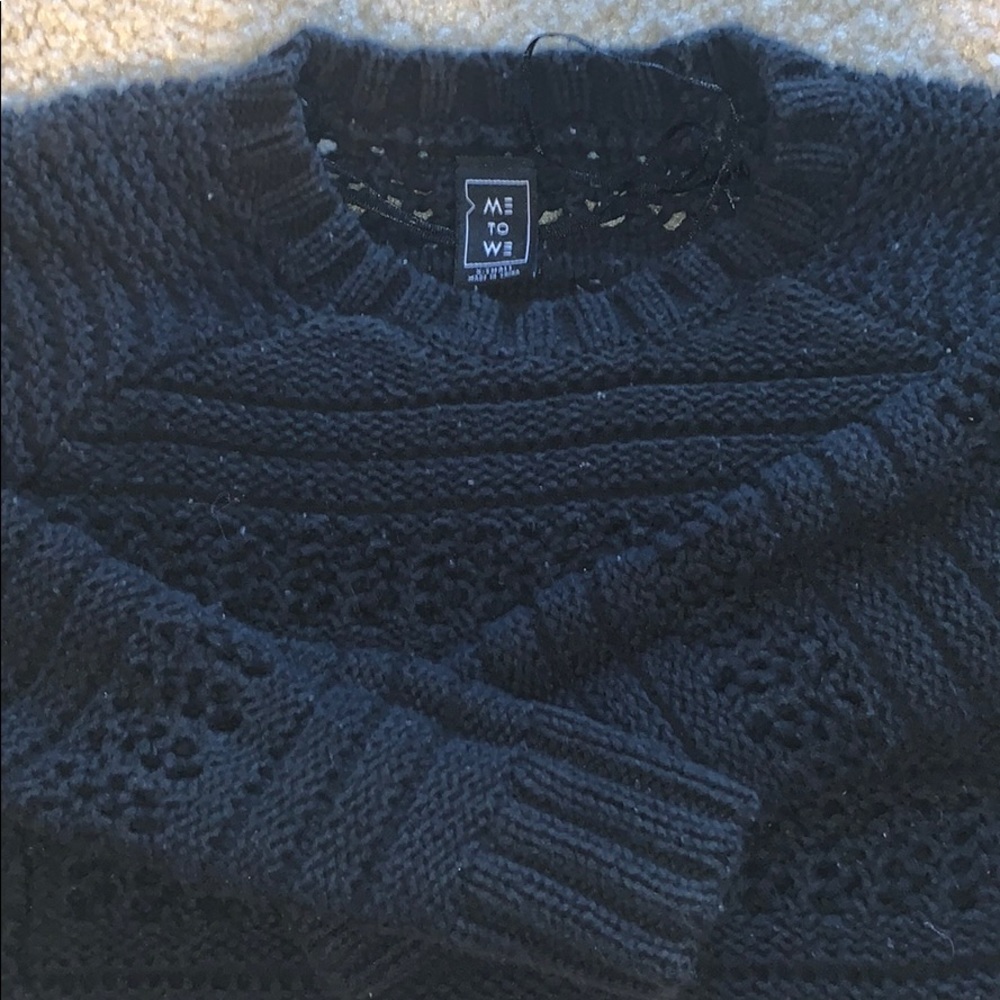 black knit sweater